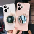 Custodia per Realme GT 7 GT 7T 5G Specchio Placcatura di lusso Supporto magnetico Glitter Custodia per Realme GT 7 Pro 5G 7 T Cover morbida