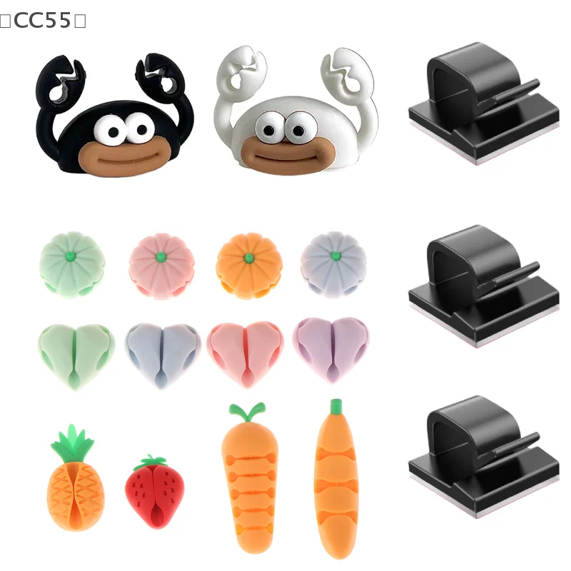 ieniaCC55 Parque1/2/4/20/40 Stück Kabelmanagement-Clips Organizer Drop Wire Holder Cord Selbstklebende Kabelmanager-Festklemmen-Clips Image