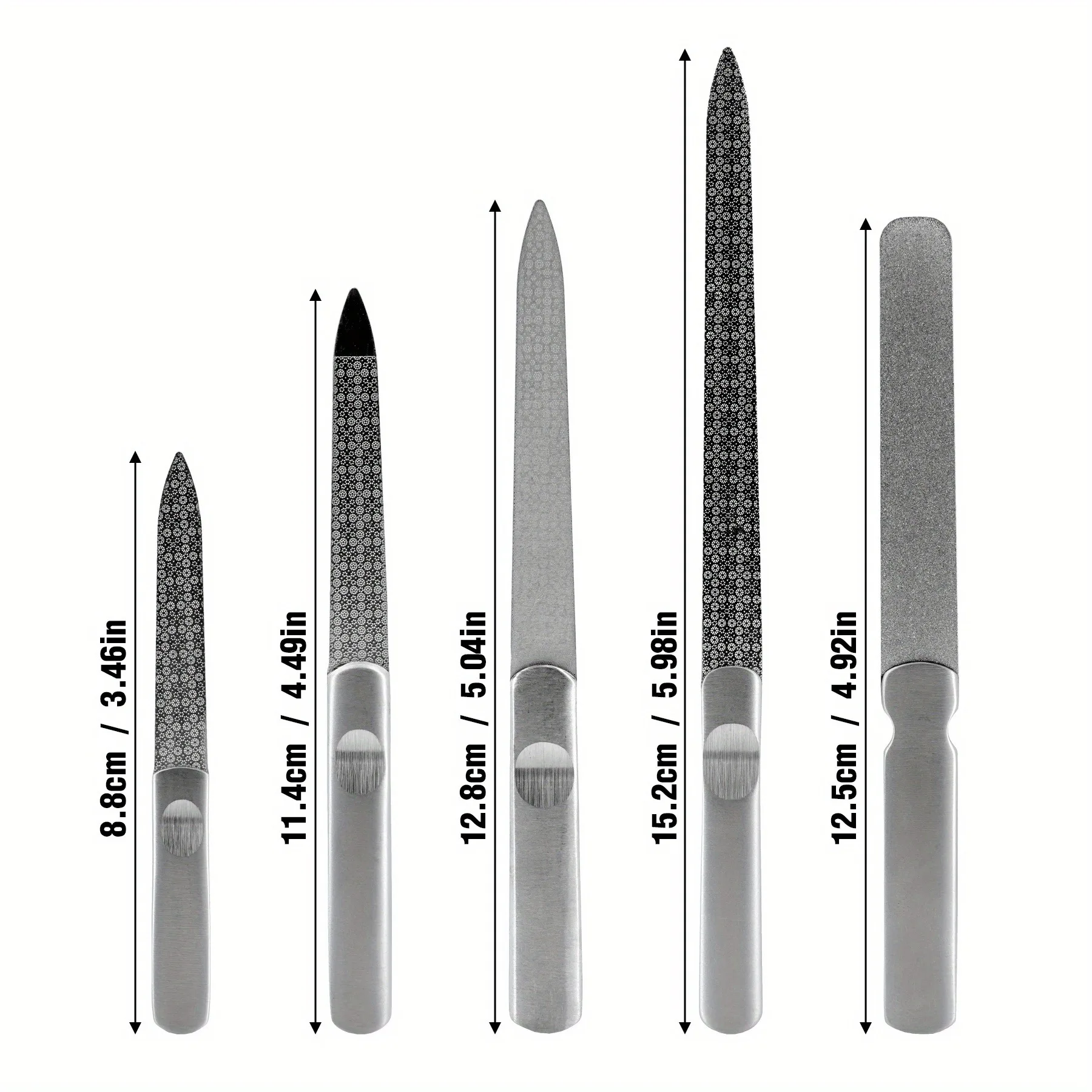 Nagelfeile aus Edelstahl, professionelles Peeling, doppelseitiges Schleifpapier für professionelle Finger- und Zehennagelpflegewerkzeuge Image