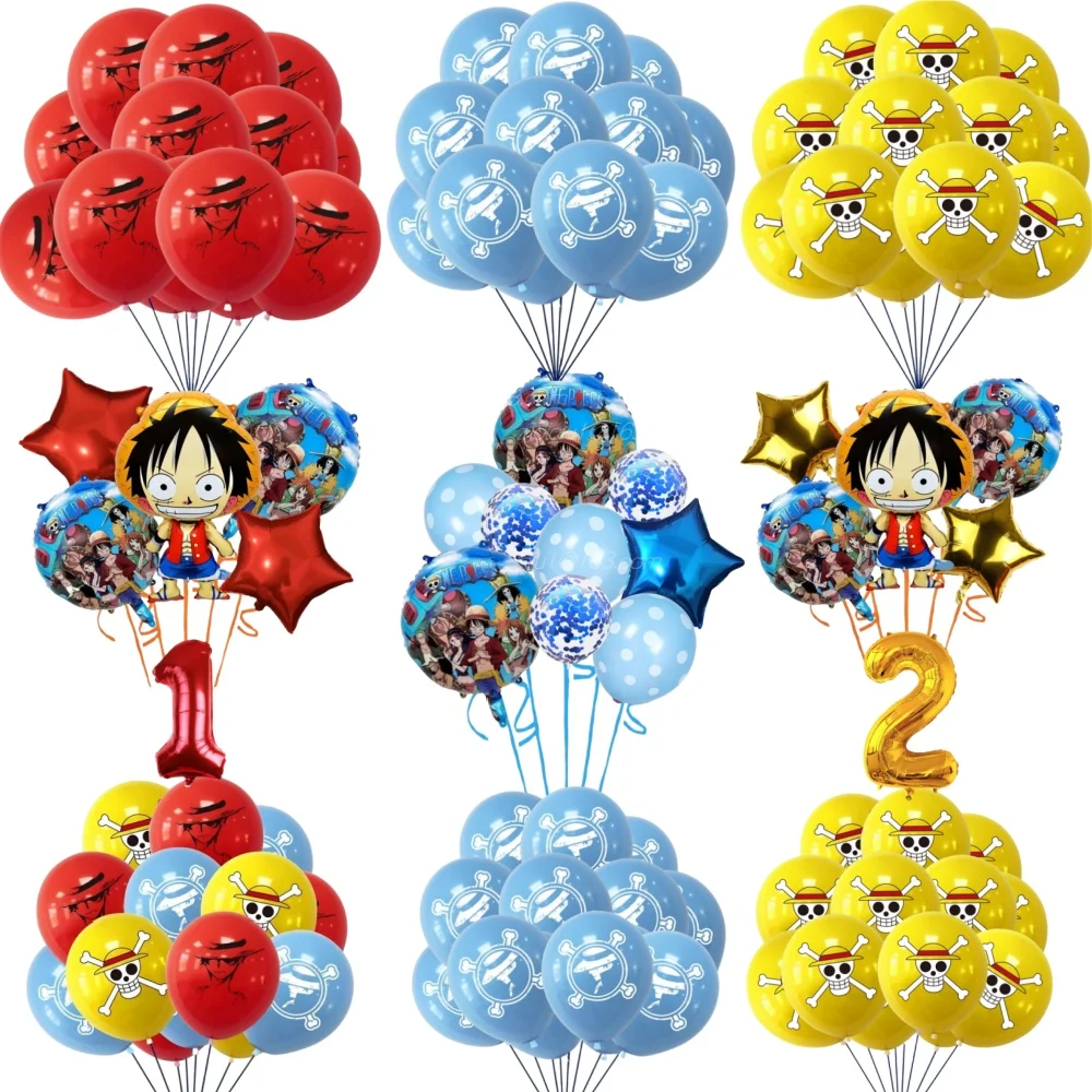 Einteiliges Geburtstagsballon-Set mit Zahlenanzug, Ruffy-Folie oder Latexmaterial, Geburtstagsparty-Dekorationszubehör, Geschenke für die Babyparty Image