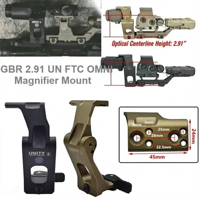 Tactical GBR T01 T02 2.91 UN FTC OMNI Magnifier Mount with FAST QD Lever Optical Height Sight Scope Mounts Hunting Accessory