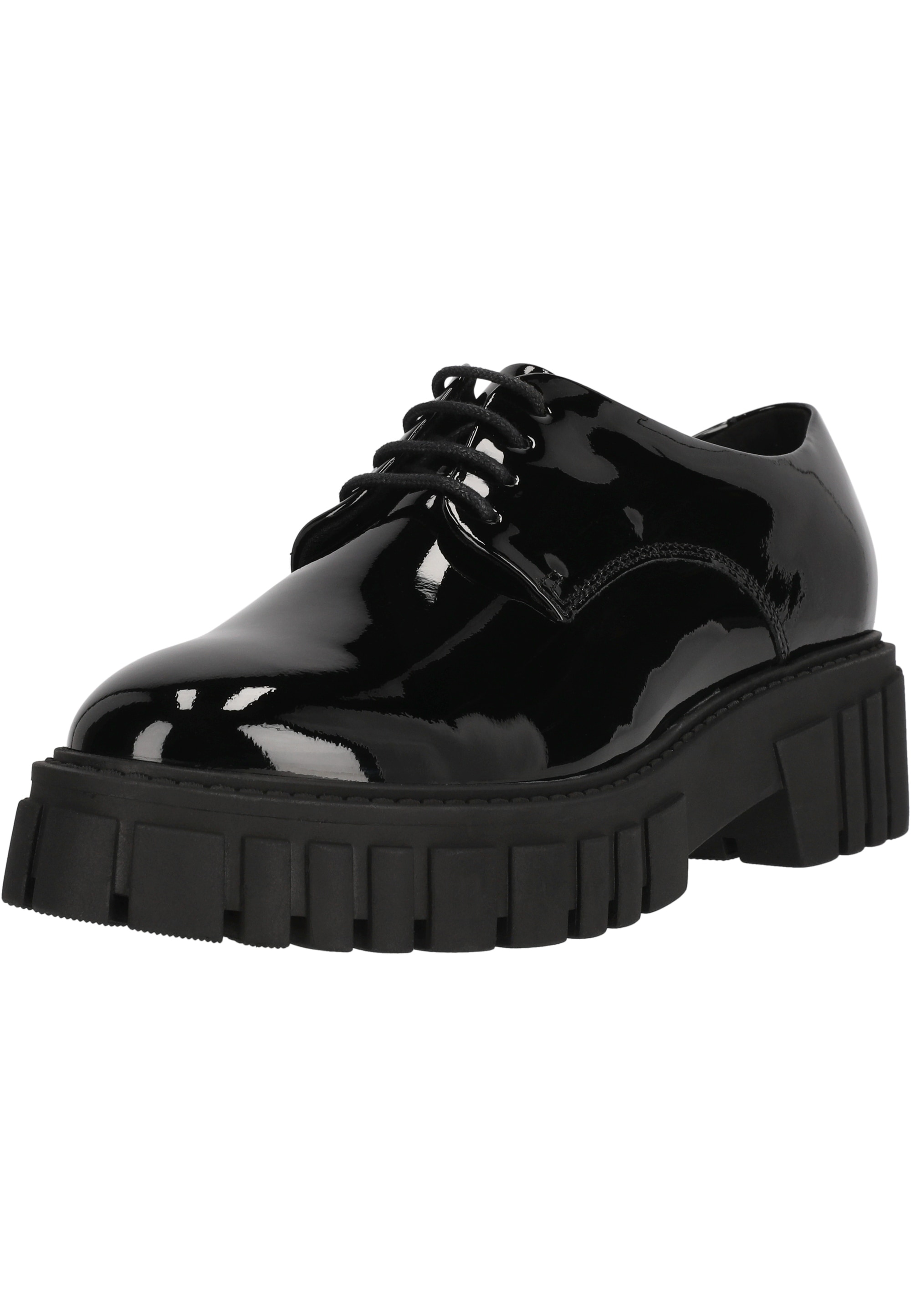 Slipper CLARKS "Page Walk", Damen, Gr. 40, schwarz, Leder, Schuhe, mit Oversized-Sohle für modernen Twist