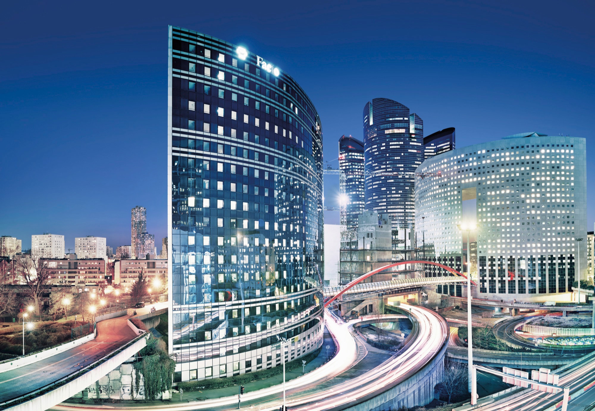 Fototapete KOMAR "La Defense - Größe 368 x 254 cm", bunt, B:368m L:254m, Papier, Tapeten, Wohnzimmer, Schlafzimmer