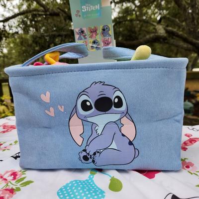 Disney Accessories | Disney Stitch Storage Basket 12"W8"D Nwt | Color: Blue/Pink | Size: Osbb