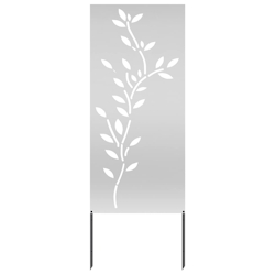 vidaXL Garten dekoratives Panel Silber 50 x 140 cm Verzinkter Stahl Image