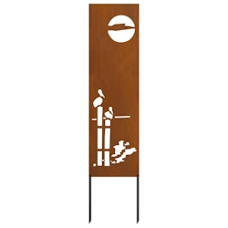 vidaXL Garten dekoratives Panel Sonstiges Rostig 32 x 140 cm Image
