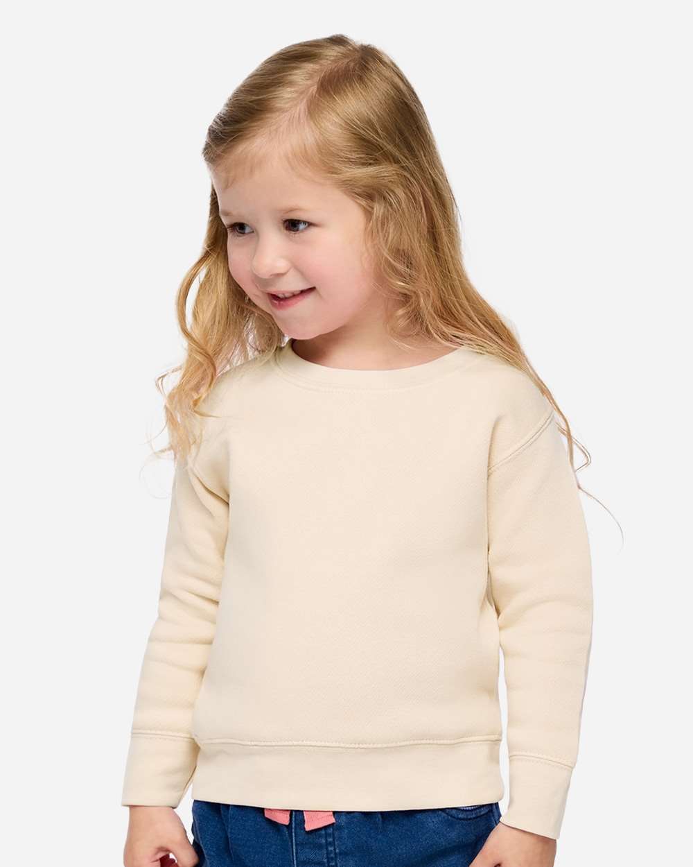 Rabbit Skins 3317 Toddler Crew Fleece Sweatshirt in Natural size 3 LA3317