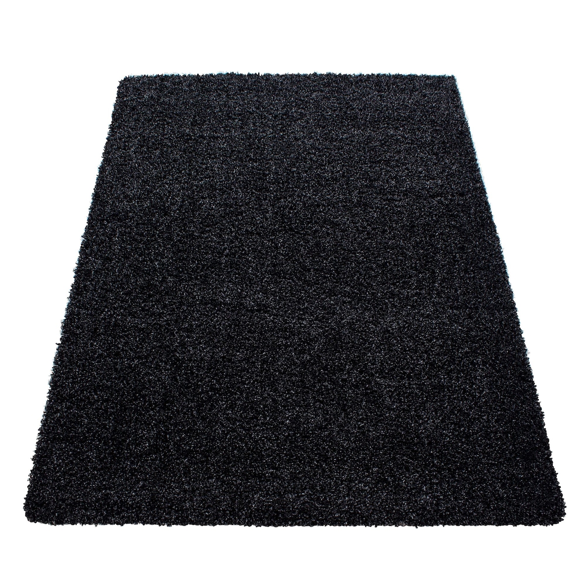 Carpetsale24 Shaggy Hochflor Teppich, 120x170 cm, Anthrazit, weich, flauschig, modern, einfarbig, für Wohnzimmer, Schlafzimmer, Gastezimmer Image