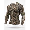 Per uomo T-shirt da corsa Maglia atletica Maglietta da Palestra Maglietta Fitness Camicia da allenamento Manica Lunga Maglietta Piante UPF 50 Resistente ai Raggi UV Morbido Traspirante Mountain bike