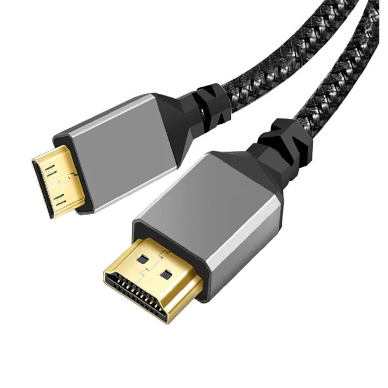 Cavo compatibile HD V2.0 4K in nylon da 30 cm 4K @ 60HZ HDMI A HDMI MINIHDMI MICROHDMI MINI MICRO Estensione per TV BOX Computer Monitor