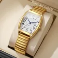Mode Arabisch Zifferblatt Männer Quarz Uhren Luxus Elastische Band Armbanduhr für Herren Uhr Reloj Hombre (Ohne Box)