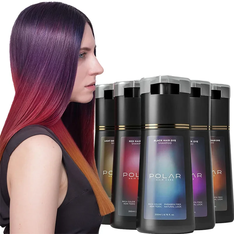 5 Colors Hair Dye Shampoo Black Hair Color Dye Hair Shampoo Cream Instant Dye Shampoo Men Women Moisturizing and Repairing Hair