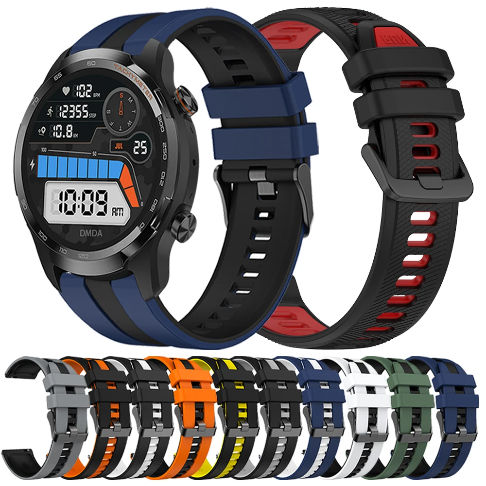 20mm 22mm Silikon Armband Für TicWatch Pro 3 GPS/E2 S2 E3 GTH 2 GTW GTX Sport armband Für Polar Vantage M3 M2 Ersetzen Armband Image