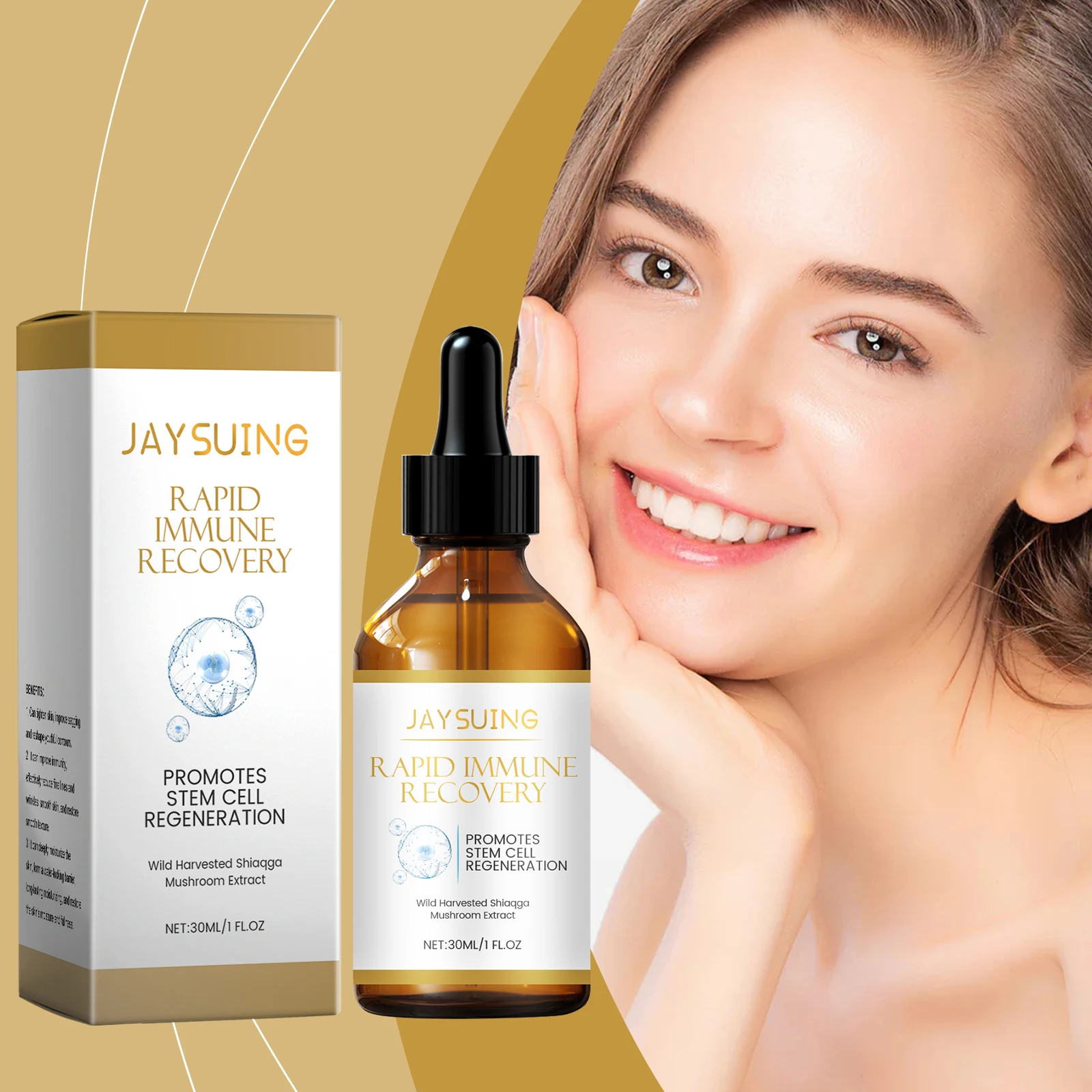 Straffende, straffende Gesichtsessenz, verbessert das Durchhängen der Haut, reduziert feine Linien, erhöht die Elastizität, tief feuchtigkeitsspendendes, nährendes Hautserum Image