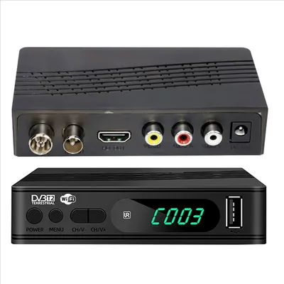 HEVC DVBT2 H.264 DVB-T2 TV-Tuner, terrestrischer Satelliten-TV-Receiver, digitaler TV-Decoder, HD-TV-Boxen, USB-Set-Top-Box