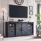 Farmhouse TV Stand for 75+ Inch TV, 32" Tall Entertainment Center w/4 Drawers & Sliding Barn Door, Rustic Media Console w/Stora