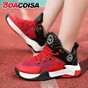 Rot Basketball Kinder Schuhe für Jungen Schule Park Sport Laufschuhe Mesh Atmungsaktive Turnschuhe Studenten Outdoor Schuhe Mädchen