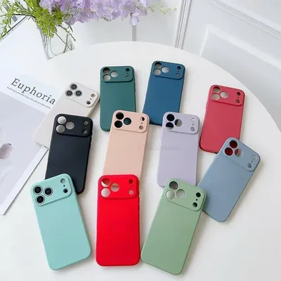 Flüssige Silikon-Handyhülle für Apple iPhone 17 Pro Max 17 Air 16 15 14 Plus 13 12 Mini 11 Anti-Drop Sofe TPU Cases Case Fundas