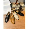 Solide Runde Kopf Weiche Sohle Frauen Schuhe Outdoor Metall Schnalle Leder Loafer Slip auf Casual Wohnungen Abdeckung Ferse Zapatos Mujer