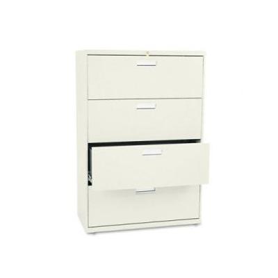 HON 600 Series Four Drawer Lateral File, 36w x19-1/4d Putty