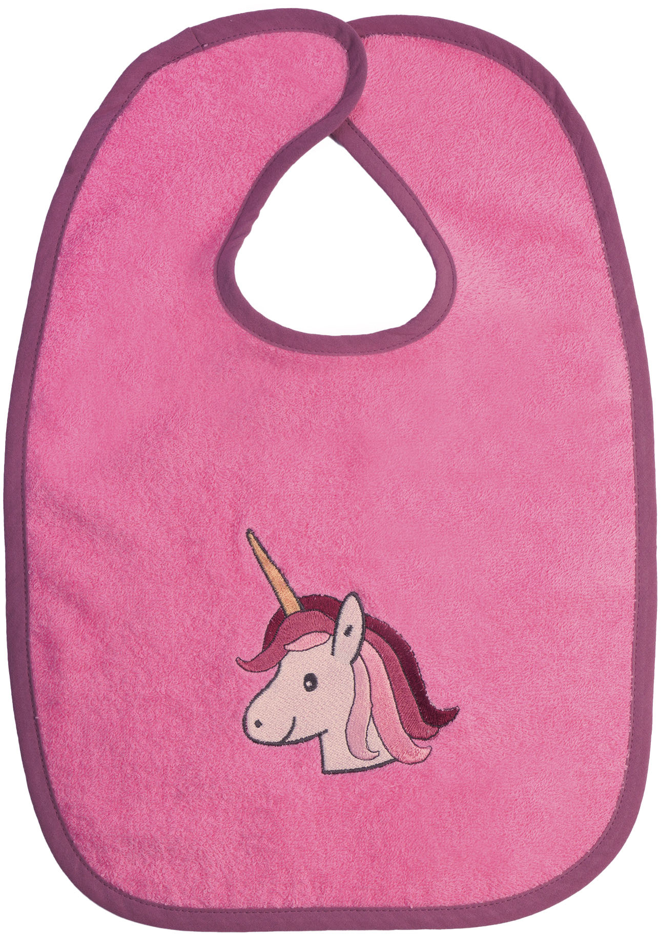 Lätzchen WÖRNER "Einhorn Klettlatz", Baby, pink, Baumwolle, Lätzchen, mit Klettverschluss, maschinenwaschbar, trocknergeeignet Image