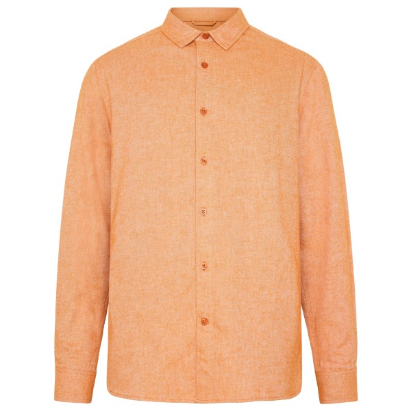 KnowledgeCotton Apparel - Regular Fit Heavy Twill Flannel - Hemd Gr M beige/orange