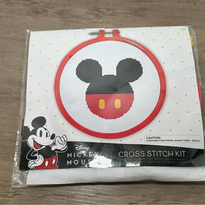 Disney Other | Disney Mickey Mouse Cross Stitch Kit Innovative Designs Everything Needed Inside | Color: Black/Red | Size: Os