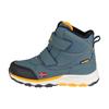 Winterstiefel TROLLKIDS "KIDS HAFJELL WINTER BOOTS", Gr. 34, blau (steel blau, navy, mango), Synthetik, mehrfarbig, sportlich, Schuhe, wasserdicht, Klettverschluss, reflektierende Details