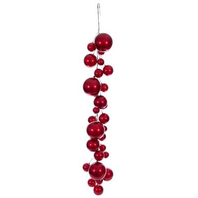 Vickerman 787533 - 6' Red Candy Ball Branch Garland (N252703) Christmas Garland Ornament
