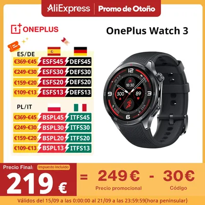 OnePlus Watch 3 SmartWatch Global Version Wear OS von Google 1,5 Zoll LTPO A0MOLED Display 5 Tage Akkulaufzeit 60S Health Check-In GPS