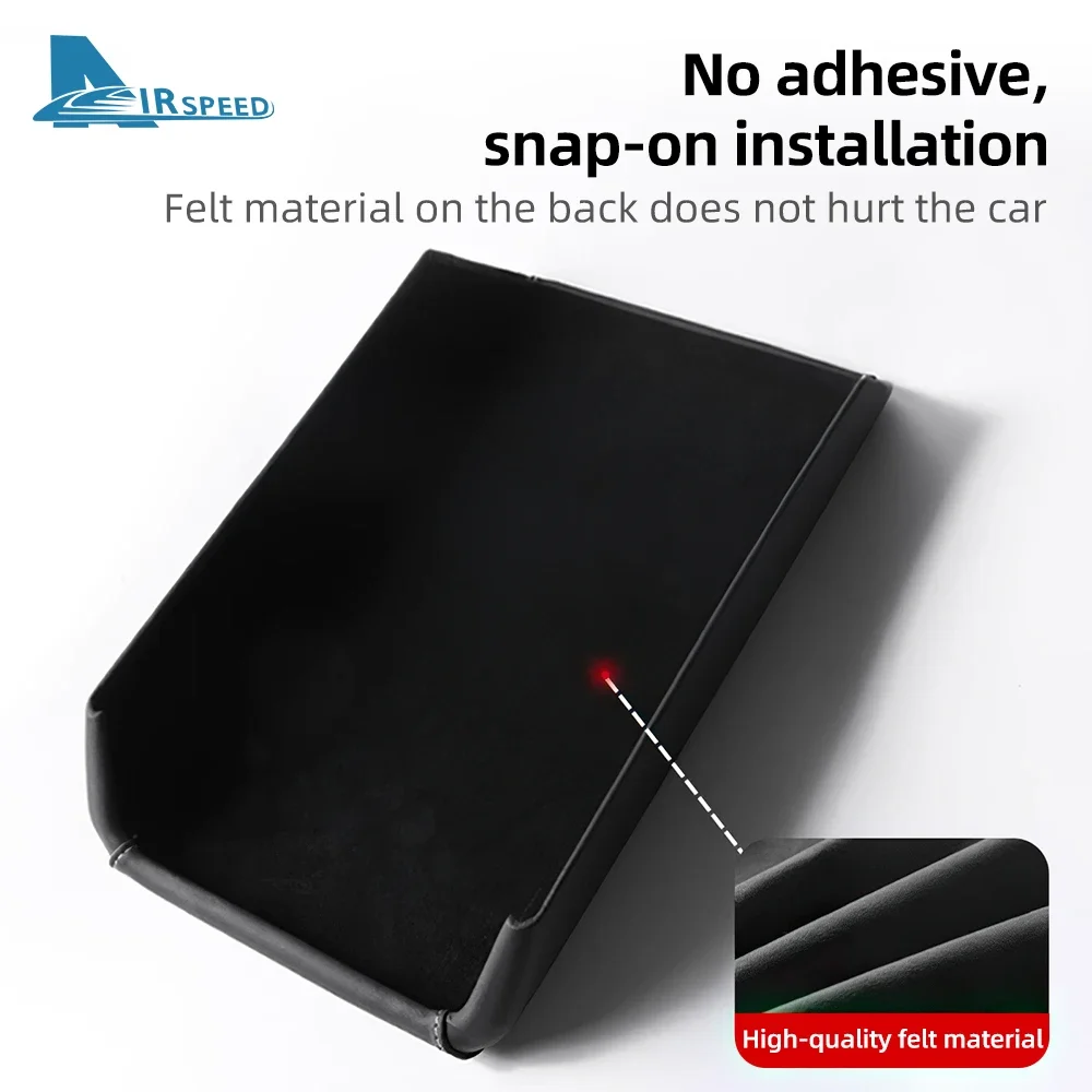 Leder-Armlehnenbox, schützende ABS-Abdeckung für Tesla Model 3, Modell Y 2017–2023, Highland 2024, Wacholder 2025, Armlehnendeckel-Zubehör Image