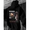 2025-26 Michael Jackson Pop Bedruckter Baumwoll-Hoodie King Vintage Gothic Rock Herrenmode Trend Bequemer Hoodie Hip Hop Punk