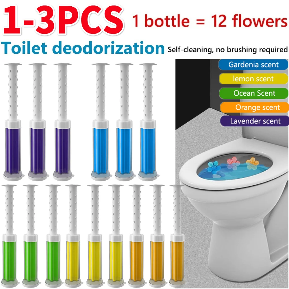 1–3 Stück aromatisches Blumenwaschmittel, Deodorant, Blumen-aromatisches Toilettengel, entfernt Gerüche, hinterlassen keine Spuren für die Haushaltsreinigung Image