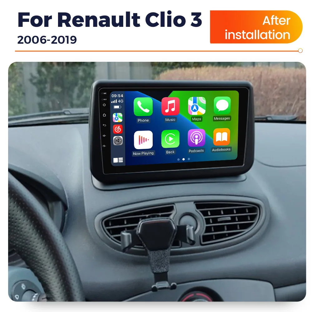 2025 Android 14 OS IPS 4-Core Auto Radio Für Renault Clio 3 2006-2019 Drahtlose Carplay Auto stereo Multimedia Player GPS Wifi Android 13 Automatisches Intelligentes System Automatischer Bildschirm Image
