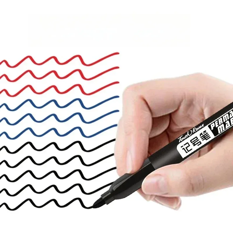 Marker T Permanent Marker Pen Fine Dot Wasserdichter Marker Pen Spitze Rohöl Schwarz Blau Tinte Farbe Marker Pen Image