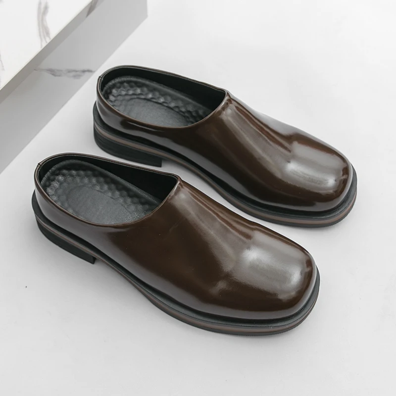 2025, Herren-Freizeitschuhe, große Leder-Oxford-Schuhe, extra tiefes Design, rutschfeste Sohle, abnehmbare Einlegesohle für breite Zehen, 38–46