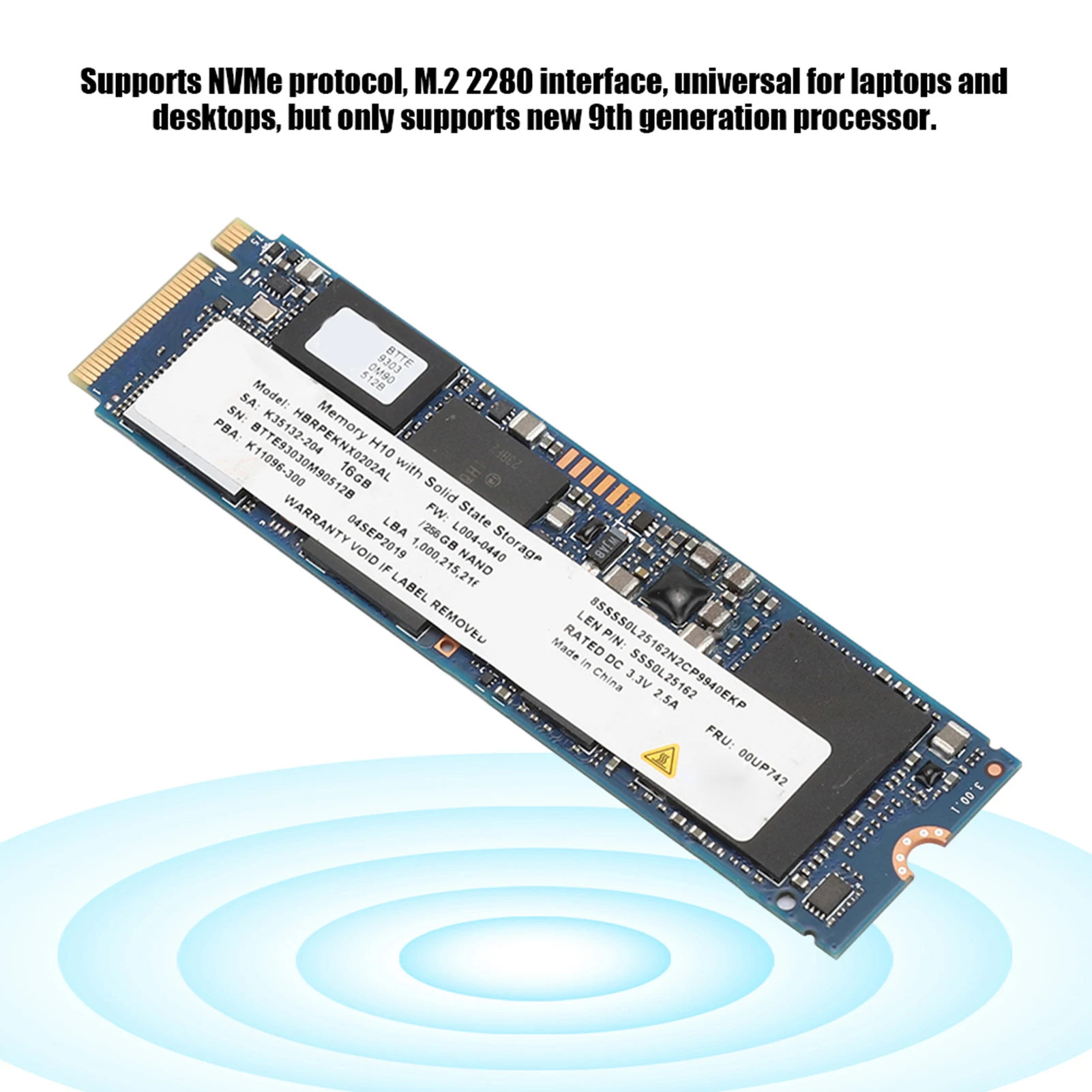 Für Intel Optane Memony H10 mit State Storage SSD M.2 2280 PCIe 3.0 3D XPoint Für Intel Optane Speicher H10 M.2 PCIe Speicher Image
