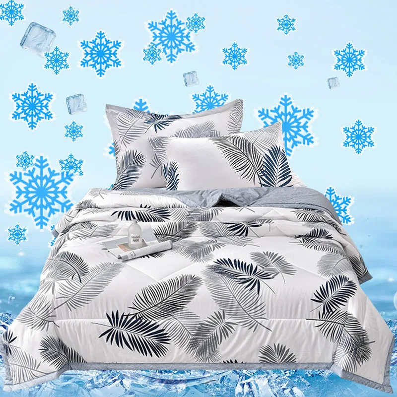 Modische, hautfreundliche, sommerliche, kühle Decke, bequeme, leichte Klimaanlage, Bettdecke, maschinenwaschbare Steppdecke für Erwachsene und Kinder Image