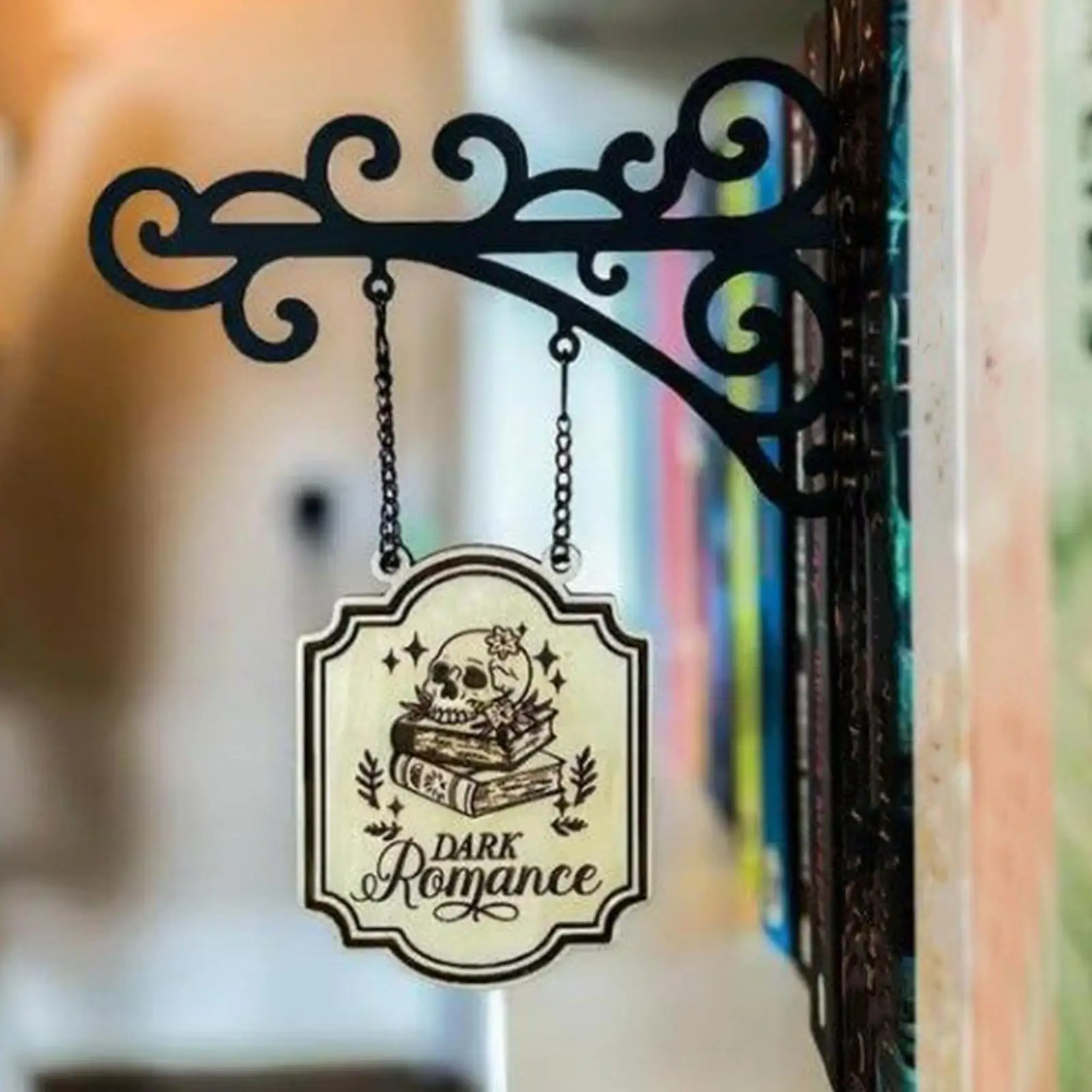 Buchdekoration für Regal, Buchliebhaber, zum Aufhängen, Schild, Zubehör für Bücherwurm, Leser, Wandkunst, Zuhause, Klassenzimmer, Halloween, Dekoration für Männer Image