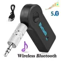 Ricevitore Bluetooth per auto AUX Adattatore Bluetooth wireless 5.0 wireless 2 in 1, convertitore audio per telefono cellulare vivavoce