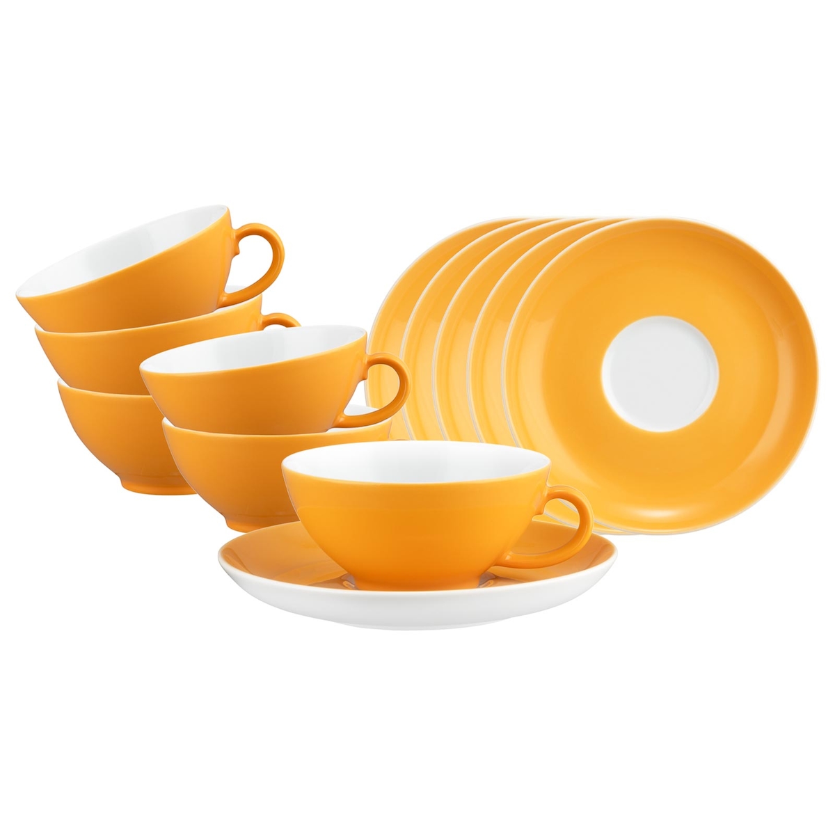 Seltmann Weiden Liberty Pure Colors Teetasse mit Untertasse 6er Set - Mango Orange Image