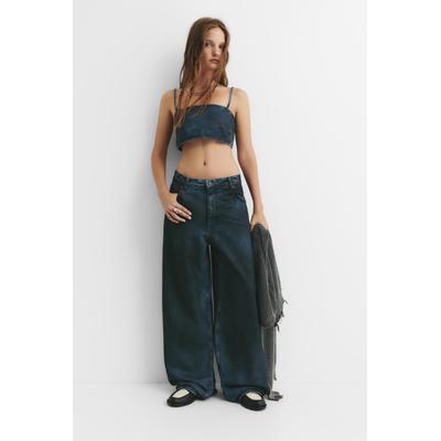 Denim Strappy Crop Top