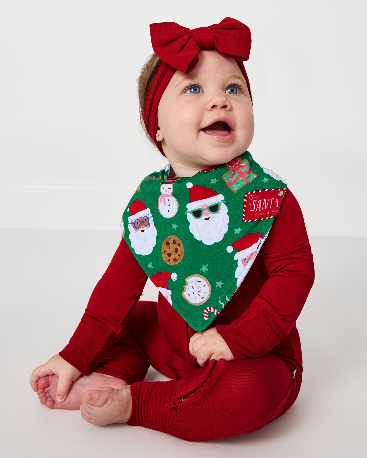 Cookies for Santa Bamboo Bandana Bib - OSFA