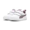 Sneaker PUMA "COURTFLEX V3 DOTTY V INF", Gr. 23, weiß (puma weiß, plum jam, light moss), Synthetik, sportlich, Schuhe, für Kinder