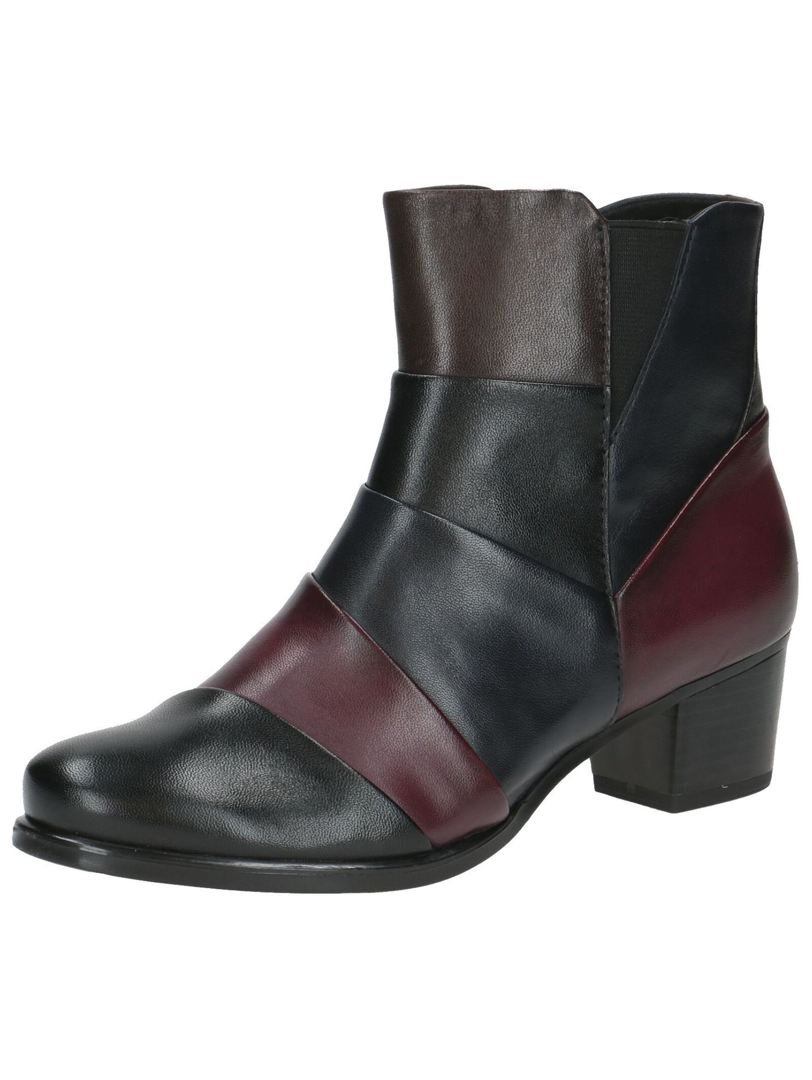 Stiefelette CAPRICE "Caprice Stiefelette Leder", Damen, Gr. 38, schwarz (schwarz kombi), Leder, Schuhe