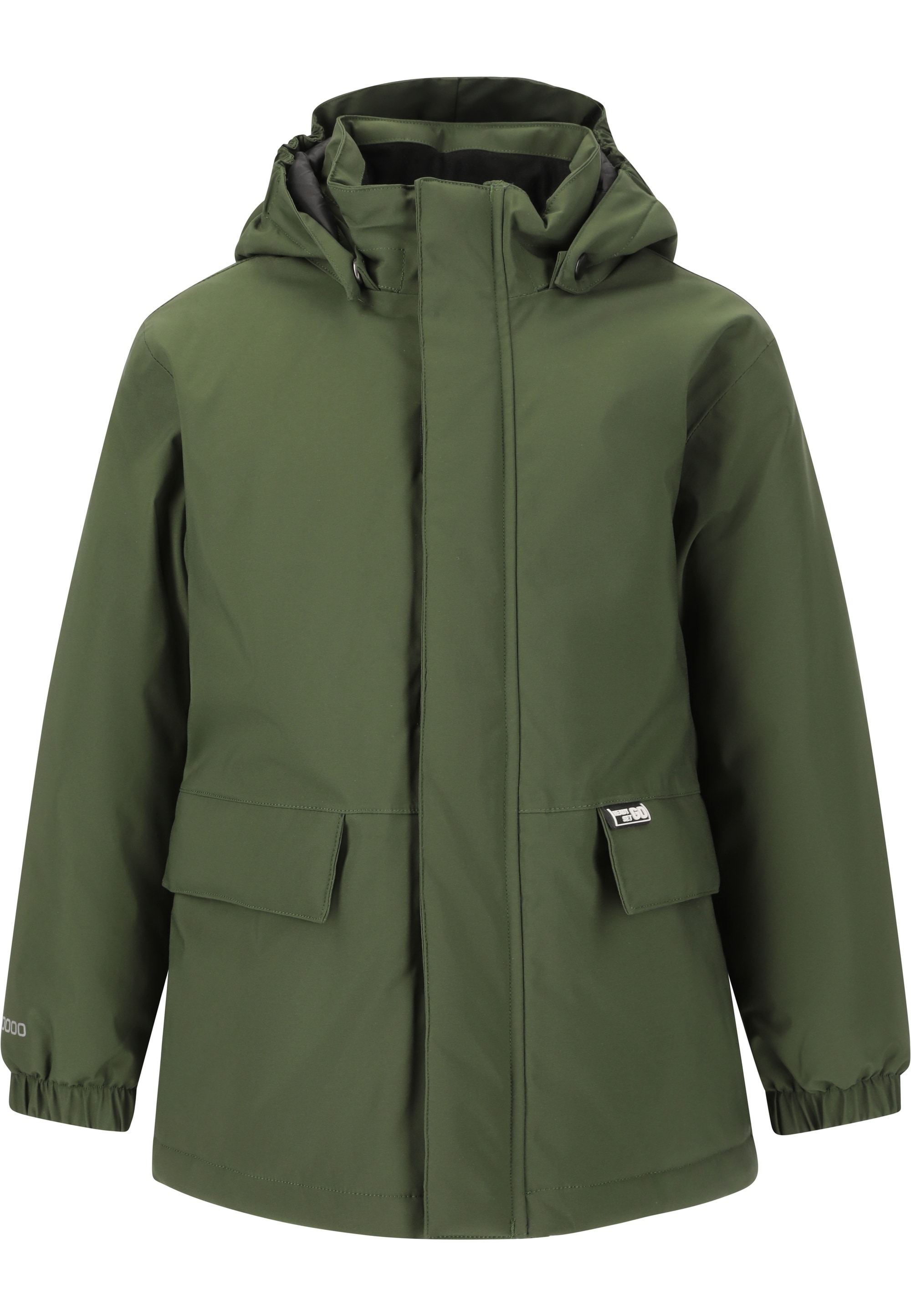 Outdoorjacke ZIGZAG "Malic", Kinder, Gr. 98, grün (tannengrün), 100% Polyester, unifarben, normal, ohne Ausschnitt, Jacken, in atmungsaktiver Qualität Image