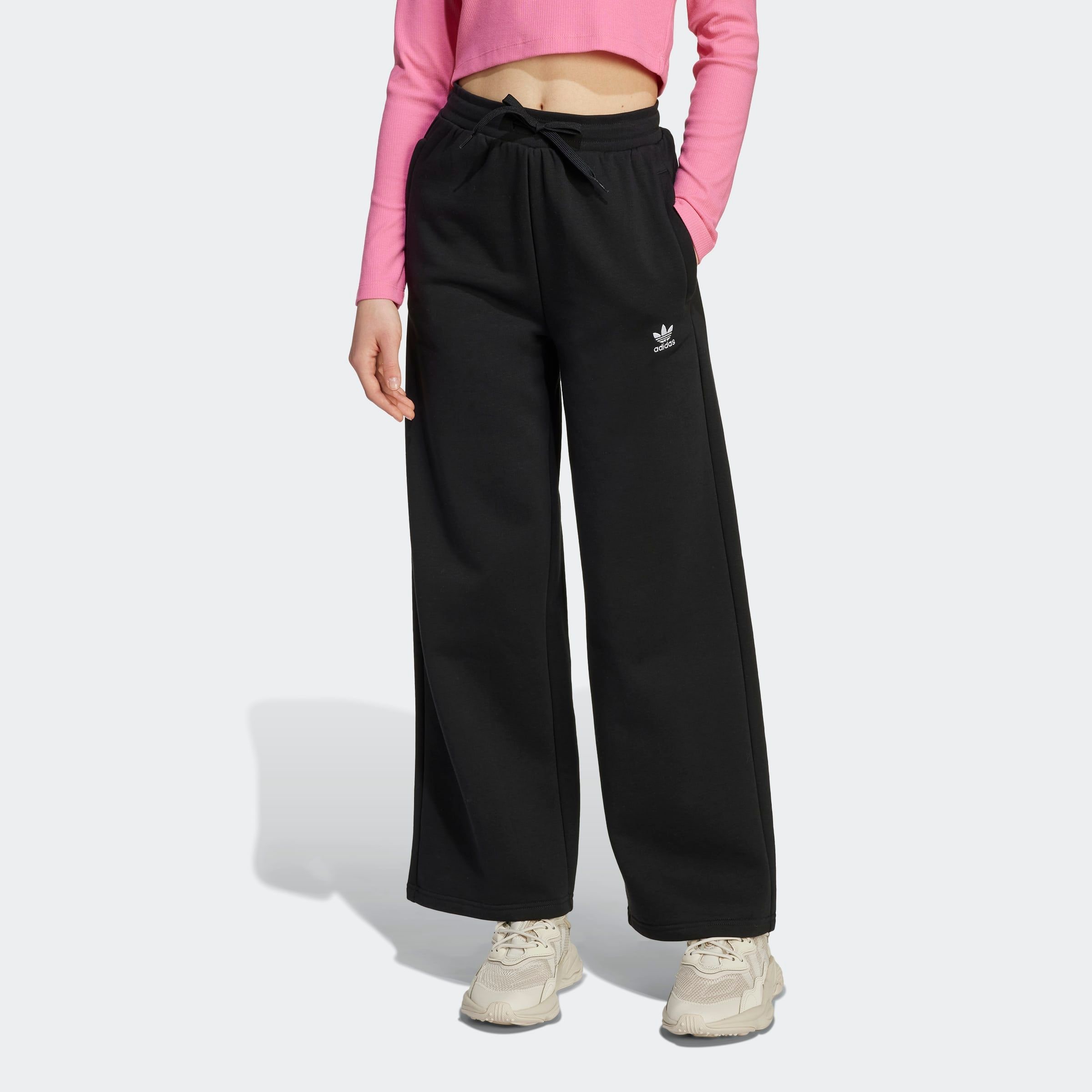 Sporthose ADIDAS ORIGINALS "WIDE LEG PANTS", Kinder, Gr. 170, N-Gr, schwarz, weiß, Obermaterial: 70% Baumwolle, 30% Polyester, Hosen Image