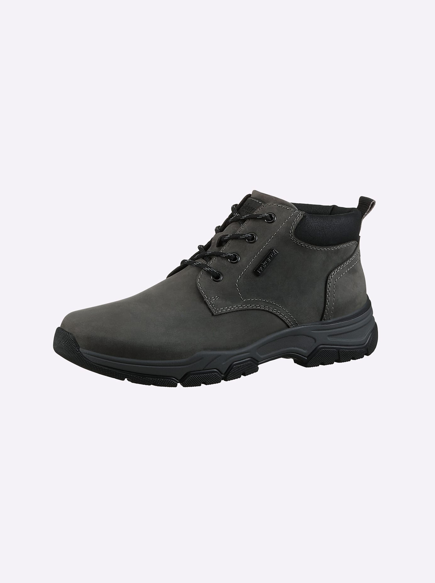 Stiefelette RIEKER, Herren, Gr. 45, grau (anthrazit), Lederimitat, Schuhe