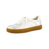 Sneaker PAUL GREEN "Paul Green Sneaker Leder", Damen, Gr. 38, weiß (silber, weiß), Leder, casual, Schuhe