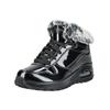 Schnürstiefelette SKECHERS "Skechers Stiefelette Lederimitat/Textil", Damen, Gr. 40, schwarz (schwarz lack), Lederimitat, Textil, casual, Schuhe